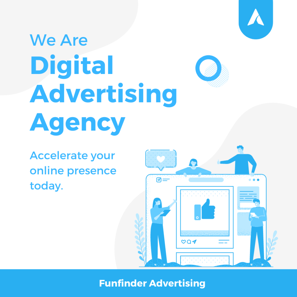 Funfinder Social Media Advertising 1 White Blue Modern Illustration Digital Marketing Agency 1